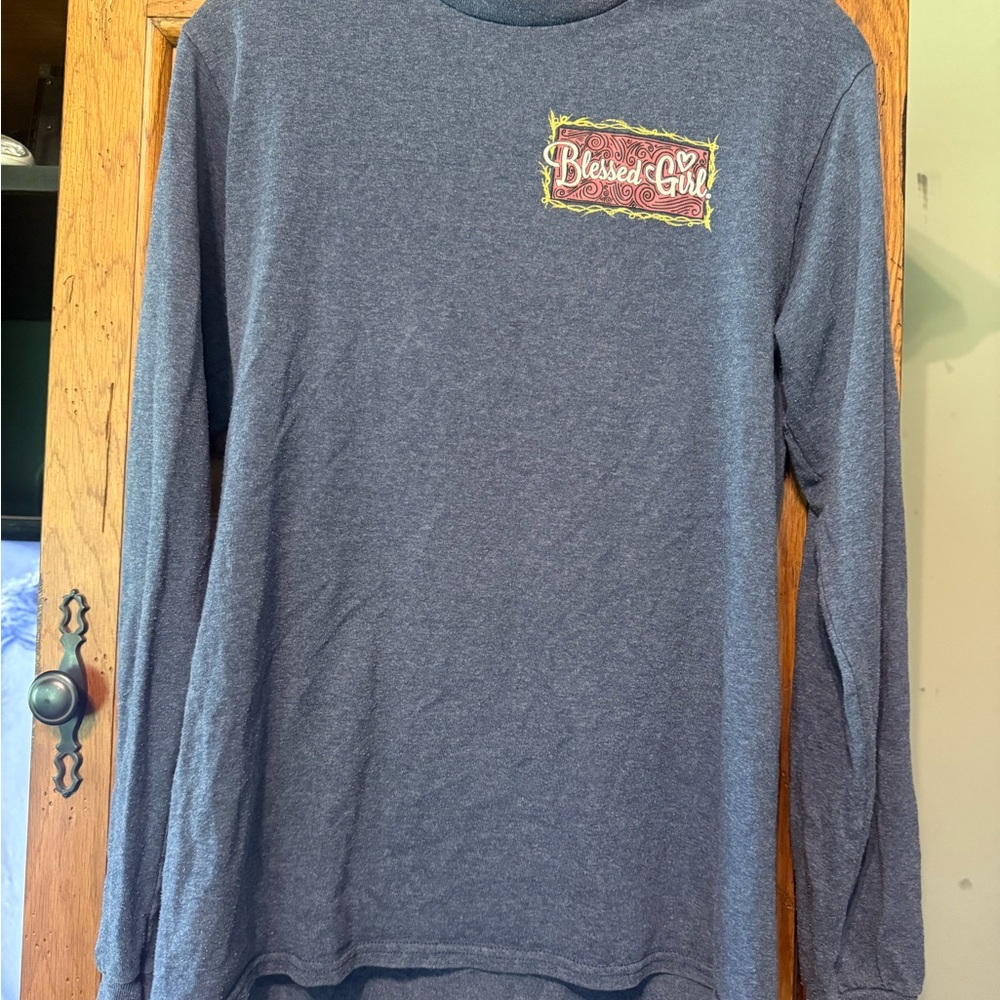 Source Unknown Gray Long Sleeve Tee Casual